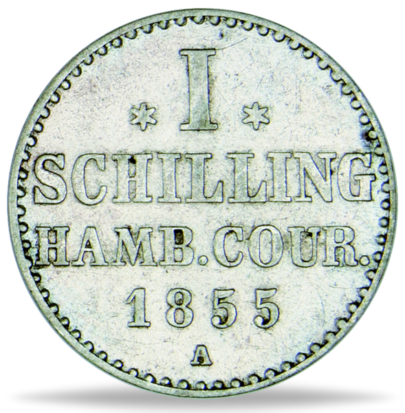 Freie und Hansestadt Hamburg, 1 Schilling 1823-1855 - Münze Vorderansicht