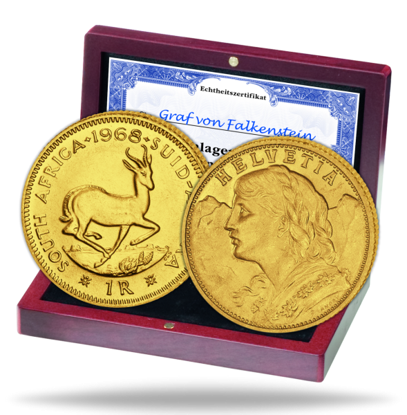 Gold-Anlage-Set "Klassiker" (2 Mz.) plus Zubehör - Satzbild