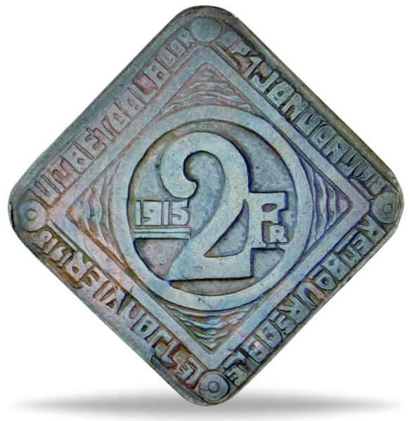 2 Franken Stadt Gent 1915 - Münze Vorderseite