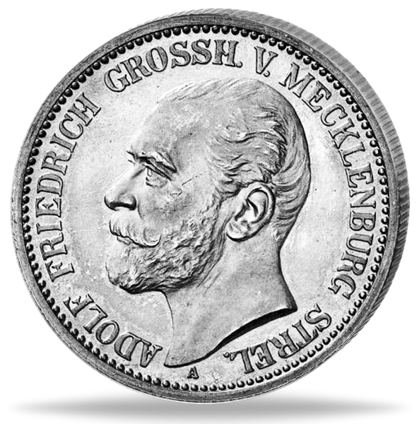 2 Mark Mklbg-Strelitz Adolf Friedrich V - Vorderseite Münze