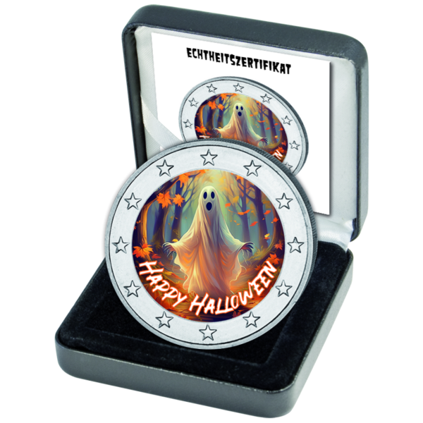 Deutschland, 2 Euro Halloween 2025, Farbappl., Etui, Zerti - Münze in Etui