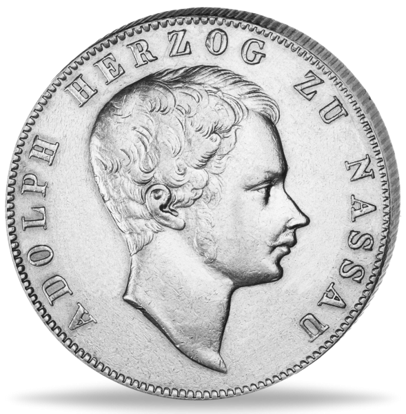 1 Gulden Adolph Nassau - Vorderseite Münze