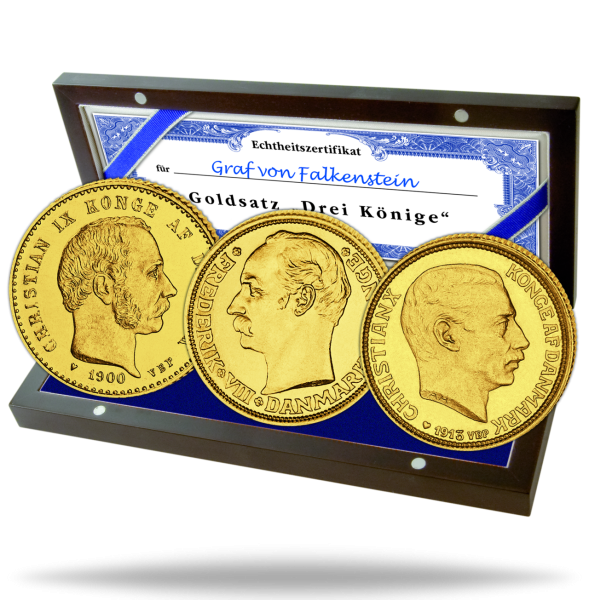 Königreich Dänemark, Goldsatz "Drei Könige" - Satzbild