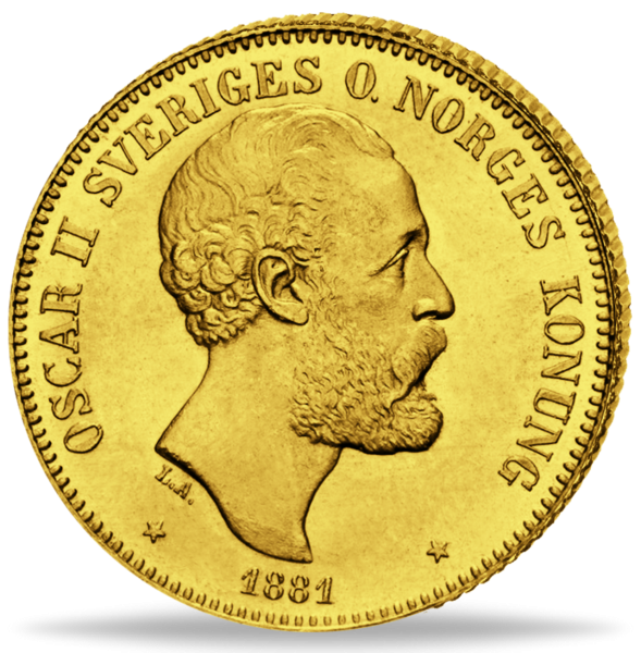 20 Schwedische Kronen Oskar II - Vorderseite Münze