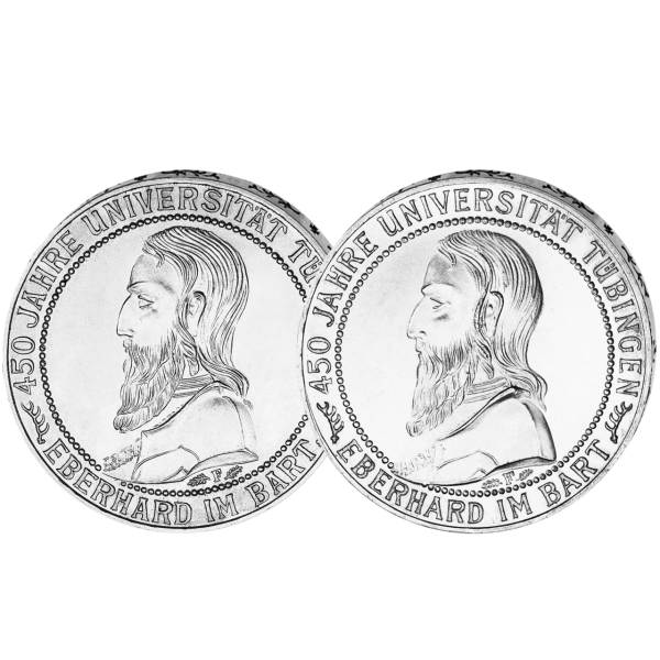3 Reichsmark und 5 Reichsmark 450 Jahre Uni Tübingen - Gruppenbild