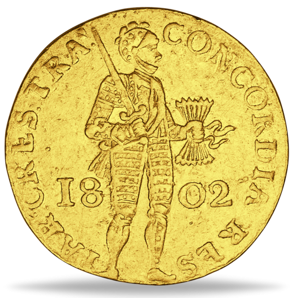 Handelsdukat Niederlande 1802 - Vorderseite Münze