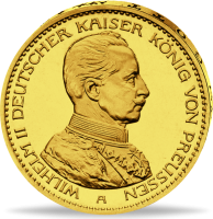 20 Mark Wilhelm II.  Uniform 1914 (Jaeger 253) - Münze Vorderseite 20 Mark Wilhelm II.  Uniform 1914 (Jaeger 253) - Münze Vorderseite