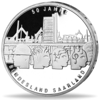 10 Euro 50 Jahre Bundesland Saarland - Münze Vorderseite 10 Euro 50 Jahre Bundesland Saarland - Münze Vorderseite
