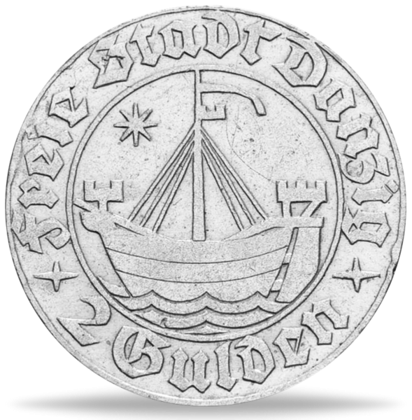 2 Gulden Danzig Kogge - Vorderseite Münze