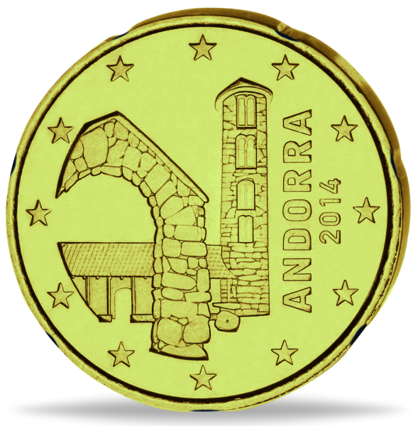 20 Cent Andorra Kursmünze 2014 - Vorderseite