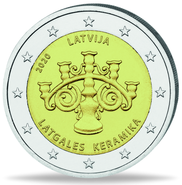 2 Euro Lettgalische Keramik - Vorderseite Münze