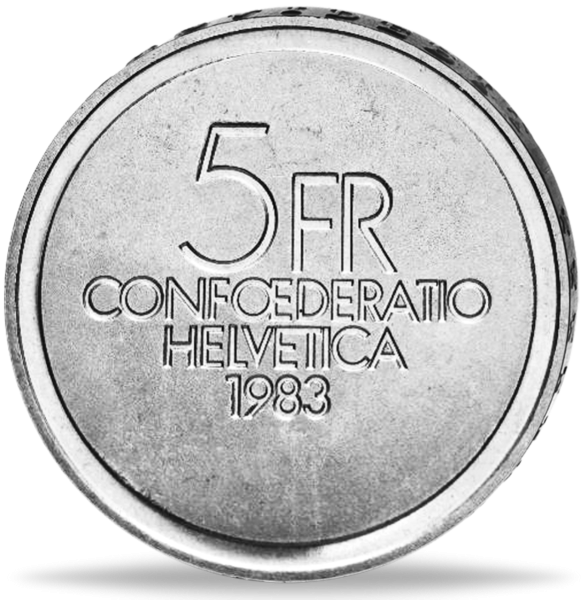 5 Schweizer Franken Ernest Ansermet - Münze Rückseite