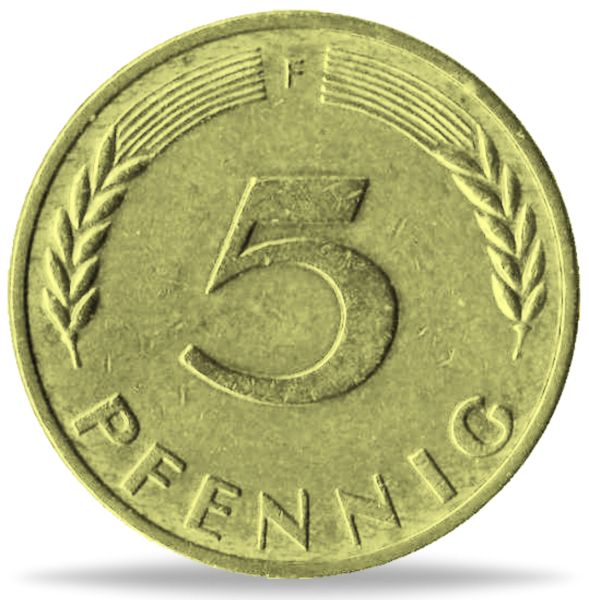 5 Pfennig Bundesrepublik - Münze Vorderseite
