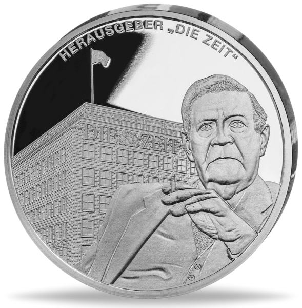 Silber-Gedenkprägung Helmut Schmidt - Herausgeber DIE ZEIT - Vorderseite