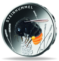 5 Euro Steinhummel – mit Farbapplikation