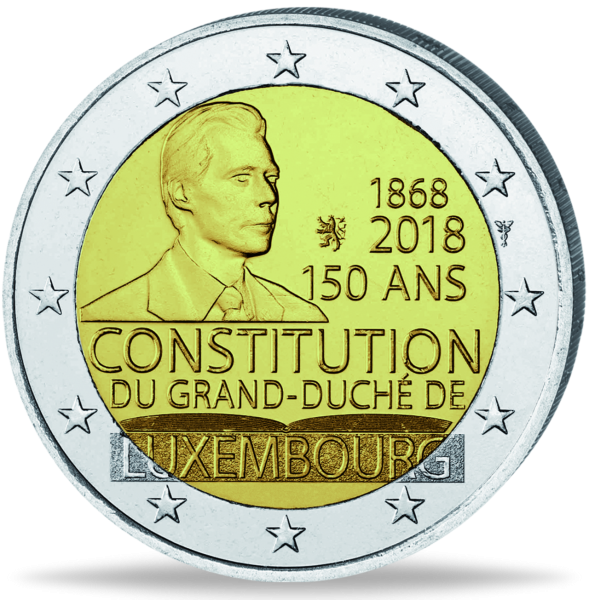 2 Euro Verfassung 150 Jahre - Münze Vorderseite