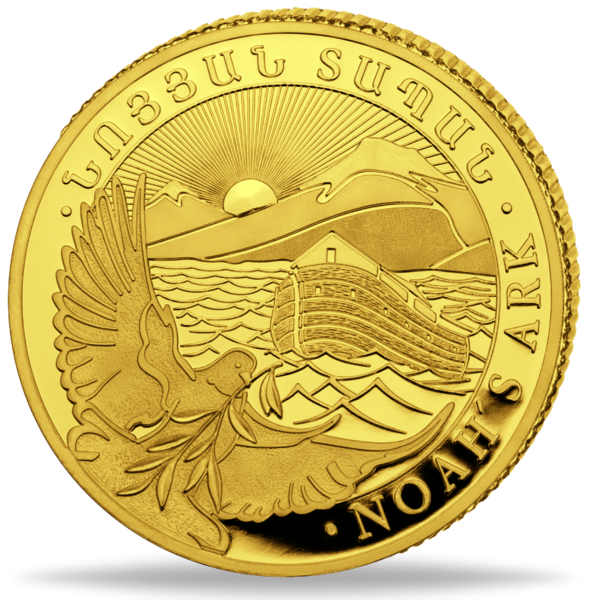 Armenien 100 Dram Arche Noah 1 Gramm Gold 2024 - Münze Vorderseite