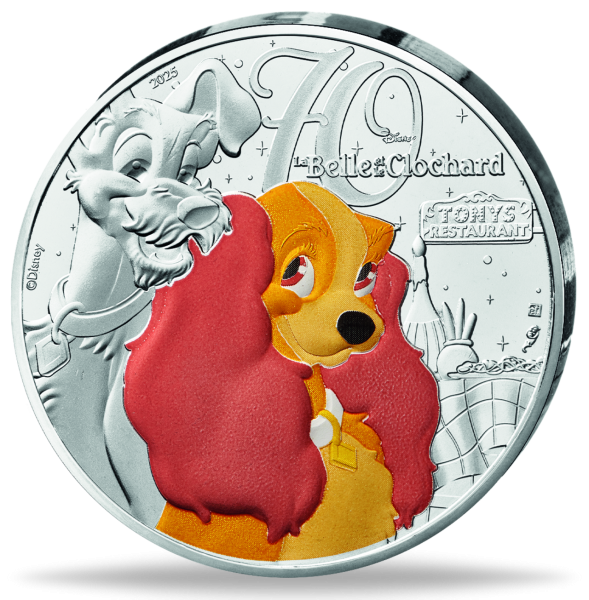 10 Euro Susi & Strolch, 2025, Ag, Farbappli, st, Münzkarte - Münze Vorderseite