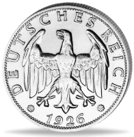 2 Reichsmark „Eichenlaub - F“ 1926 - Silber - Münze Rückseite 2 Reichsmark „Eichenlaub - F“ 1926 - Silber - Münze Rückseite