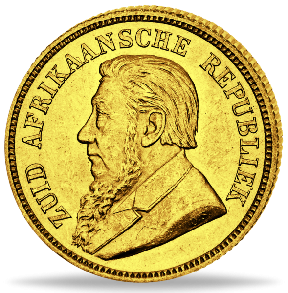 Südafrika, 1/2 Pfund (Pond) 1892-1897 Ohm Krüger - Gold - Münze Rückseite