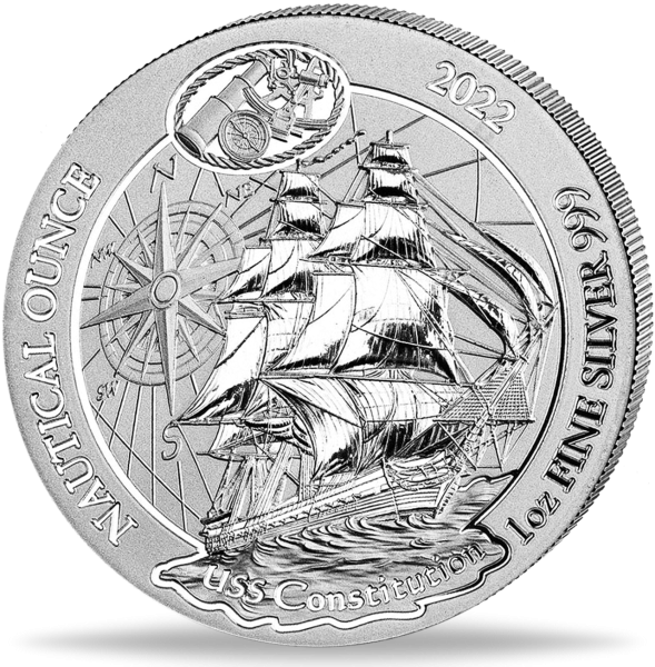 50 Ruanda Francs USS Constitution - Vorderseite Münze