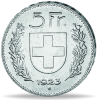 5 Schweizer Franken 1923 - Münze Rückseite 5 Schweizer Franken 1923 - Münze Rückseite