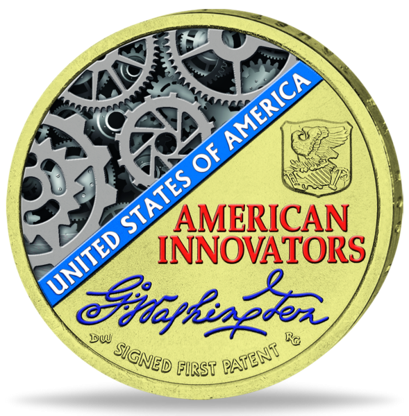 1 Dollar American Innovation First Patent Farbe - Vorderseite Münze