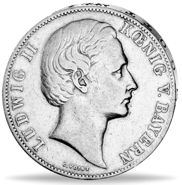 Vereinstaler „Ludwig II.“ (Thun 103) - Münze Vorderseite