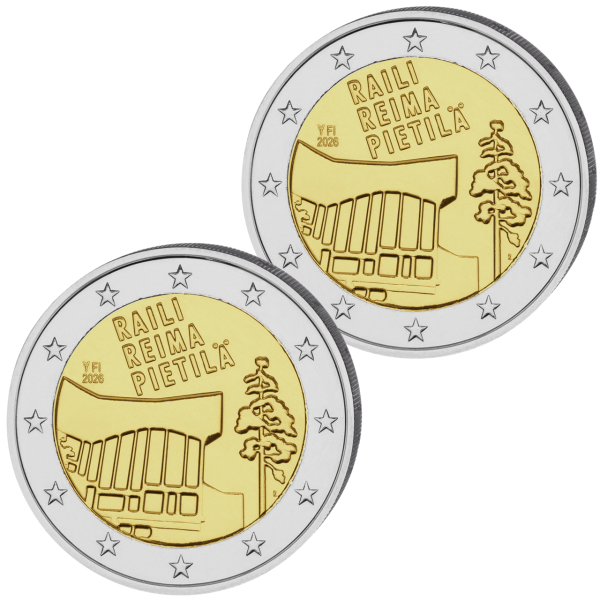 Finnland,2x 2 Euro Raili und Reima Pietilä, 2026, bfr., in finn. + engl.-sprachi