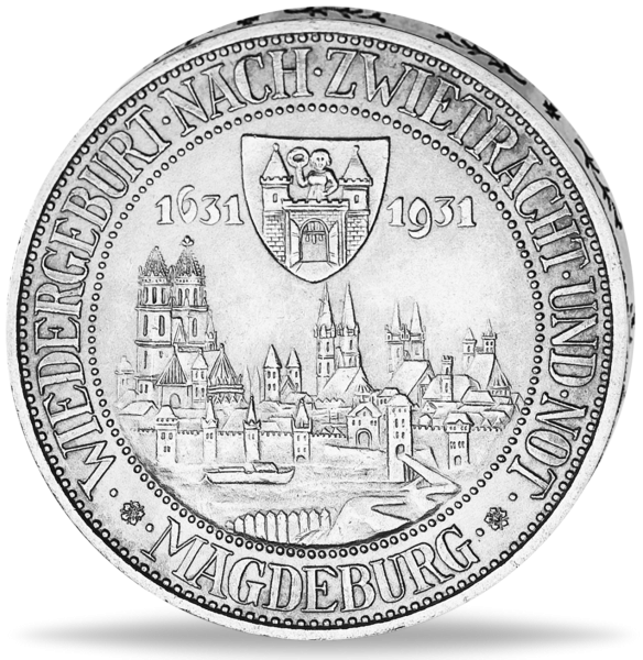 3 Reichsmark  Magdeburg Jaeger 347 - Münze Vorderseite