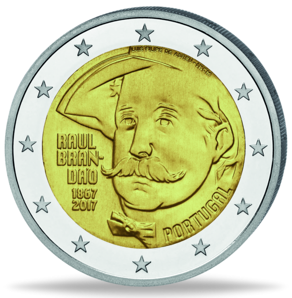 2 Euro „Raul Brandao“ - Münze Vorderseite