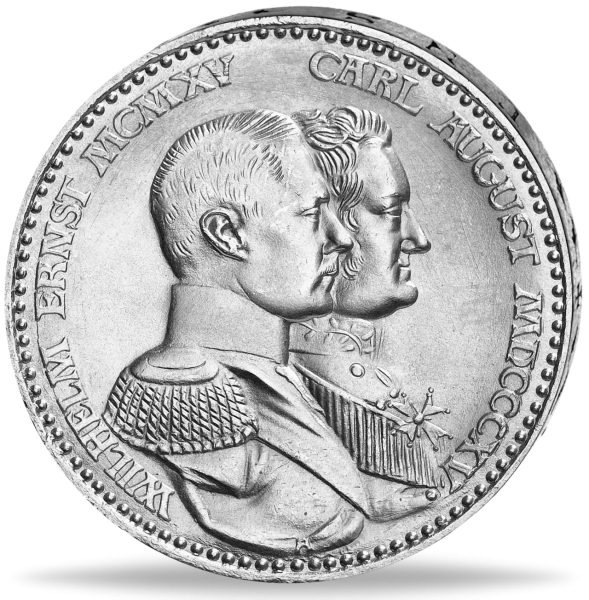 3 Mark 1915, Wilhelm Ernst, 100 J. Großherzogtum - Münze Vorderseite