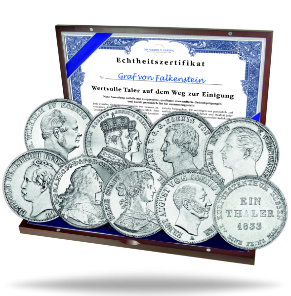 Thun Taler-Satz Wertvolle Taler auf dem Weg, 9 Münzen - Satzbild