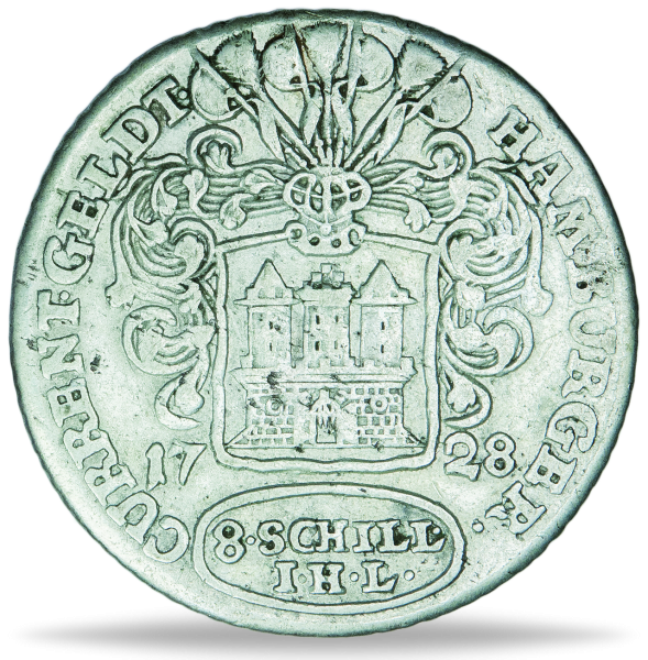 8 Schilling Hamburg - Vorderseite Münze