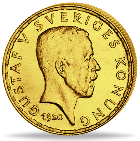 5 Schwedische Kronen Gustav V. - Vorderseite Münze