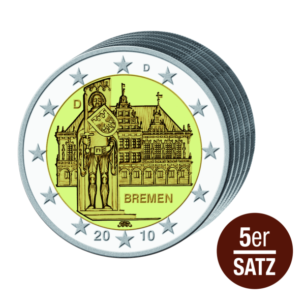 2 Euro Rathaus Bremen - Satzbild