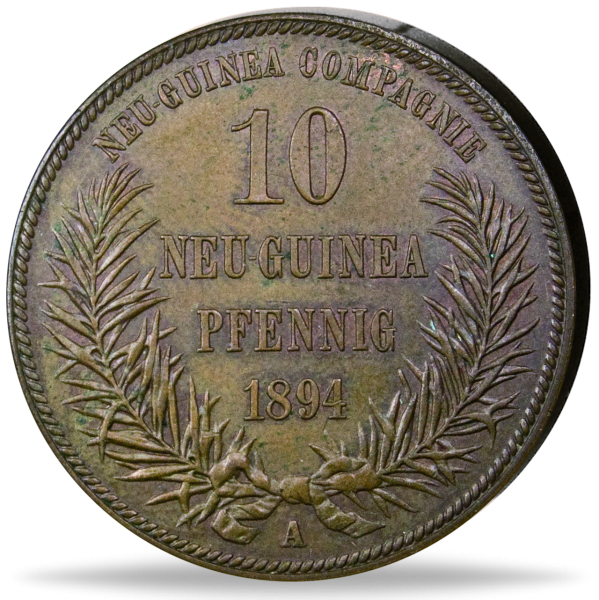 10 Pfennig „Paradiesvogel“ 1894 Fast Stempelglanz - Münze Vorderseite