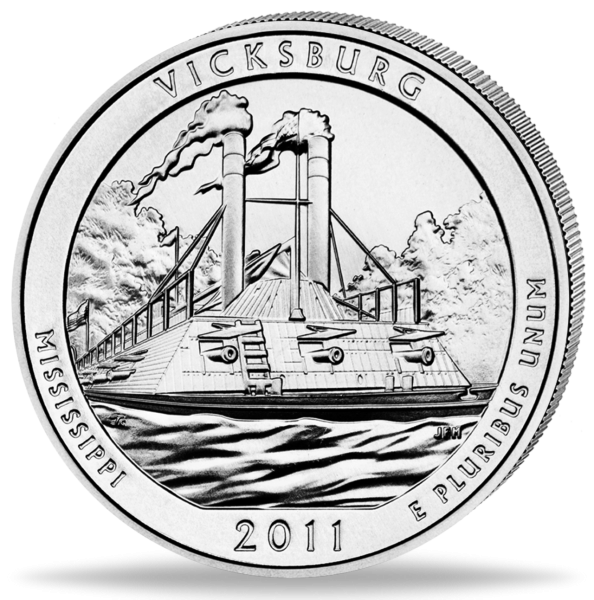 1/4 US-$ Vicksburg National - Münze Vorderseite
