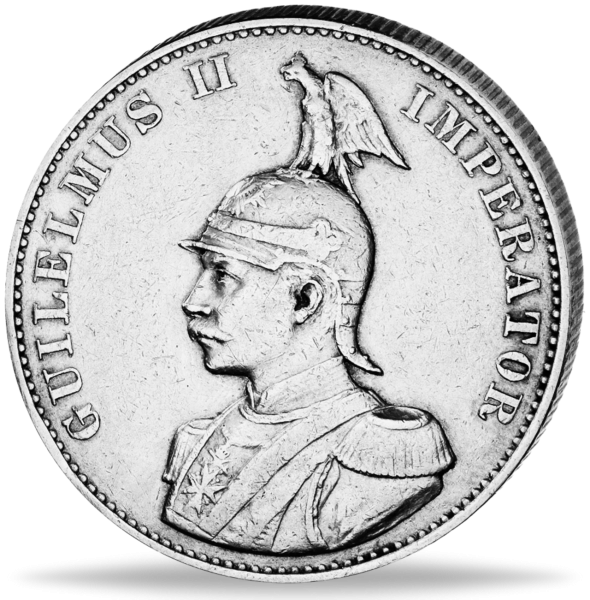 2 Rupien Deutsch-Ostafrika, Löwe und Palme, 1894 - Silber - Münze Vorderseite