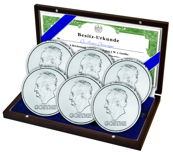 3 Reichsmark Goethe - Gruppenbild