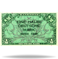 1/2 DM Banknote - Vorderseite 1/2 DM Banknote - Vorderseite