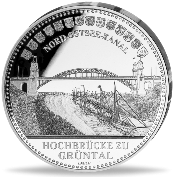 Hochbrück zu Grüntal Nord-Ostsee-Kanal-Gedenkprägung - Medaille Vorderseite