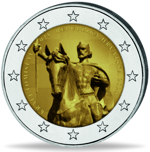 2 Euro 1.100 Jahre Kroatien & Krönung Tomislav, 2025, bfr. - Münze Vorderseite