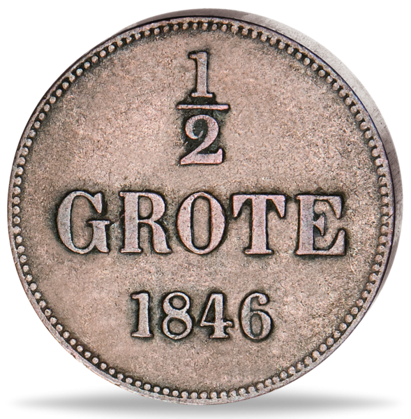 1/2 Grote Großherzog Paul Friedrich August - Münze Vorderseite