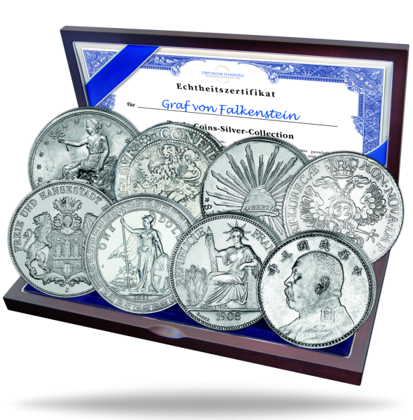 Alle Welt Historisch, Trade Coins-Silver-Collection, Handelsmünzen-Kollektion
