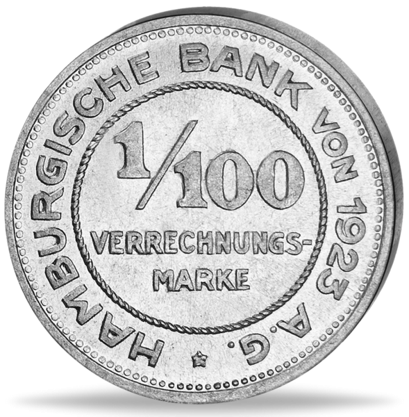 1/100 Verrechnungsmarke „Hamburg“ (Jaeger N35) - Münze Vorderseite