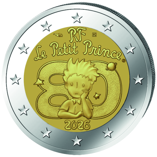 2 Euro Der kleine Prinz - Münze Vorderseite