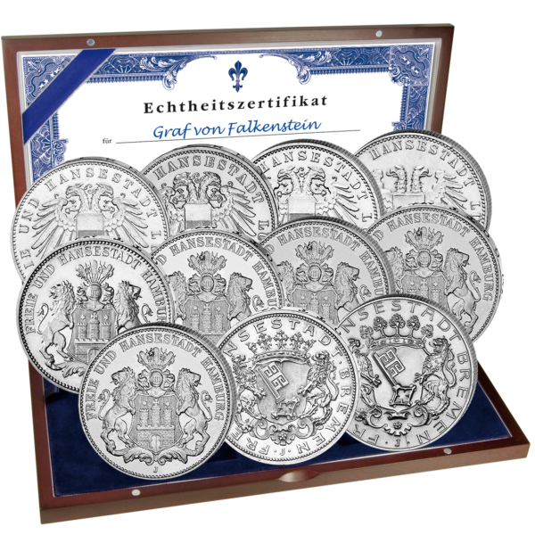 Deutsches Kaiserreich, Komplett-Kollektion der Hansestädte (11 Mz.) - Satzbild