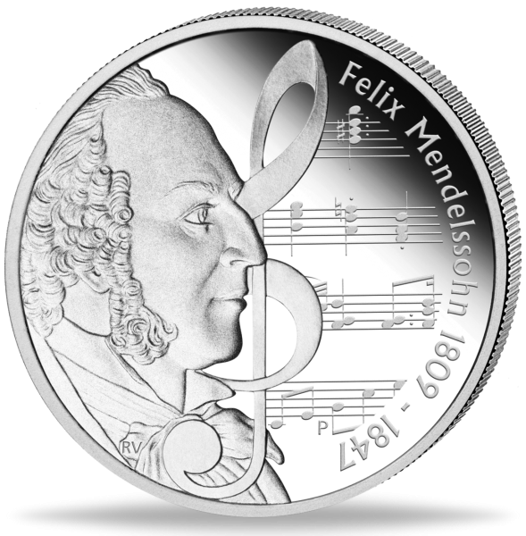 1 $ Felix Mendelssohn - Münze Vorderseite