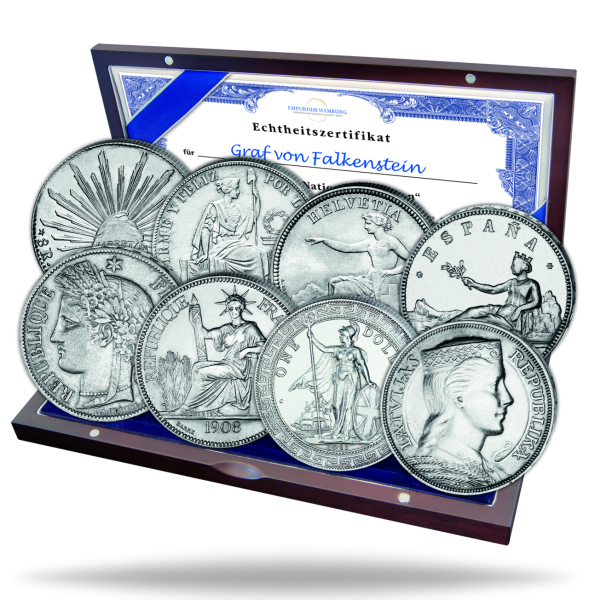 Silbermünzen National-Allegorien (8 Münzen) - Satzbild